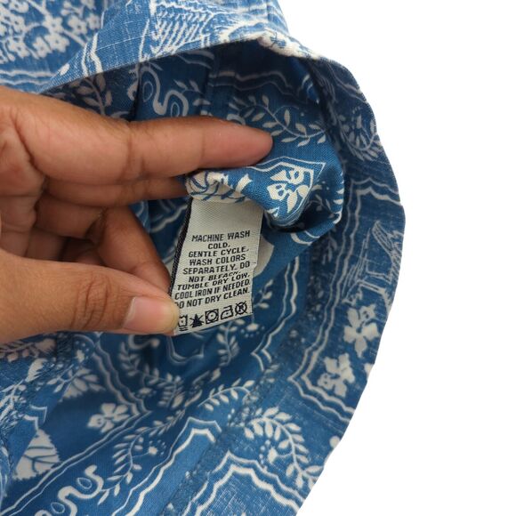 Reyn Spooner Women Lahaina Sailor Shorts Denim Blue Chino Reverse Print NEW - Picture 6 of 8